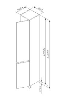 Шкаф-колонна Am.pm GEM S M91CSR0306OF правый 30см светлый дуб